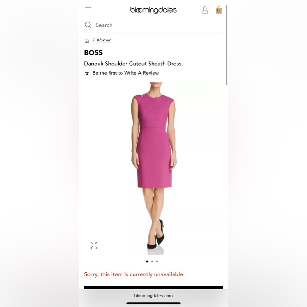 BOSS Danouk Shoulder Cutout Sheath Dress